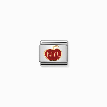 Nomination Gold NYC Apple Enamel Composable Charm